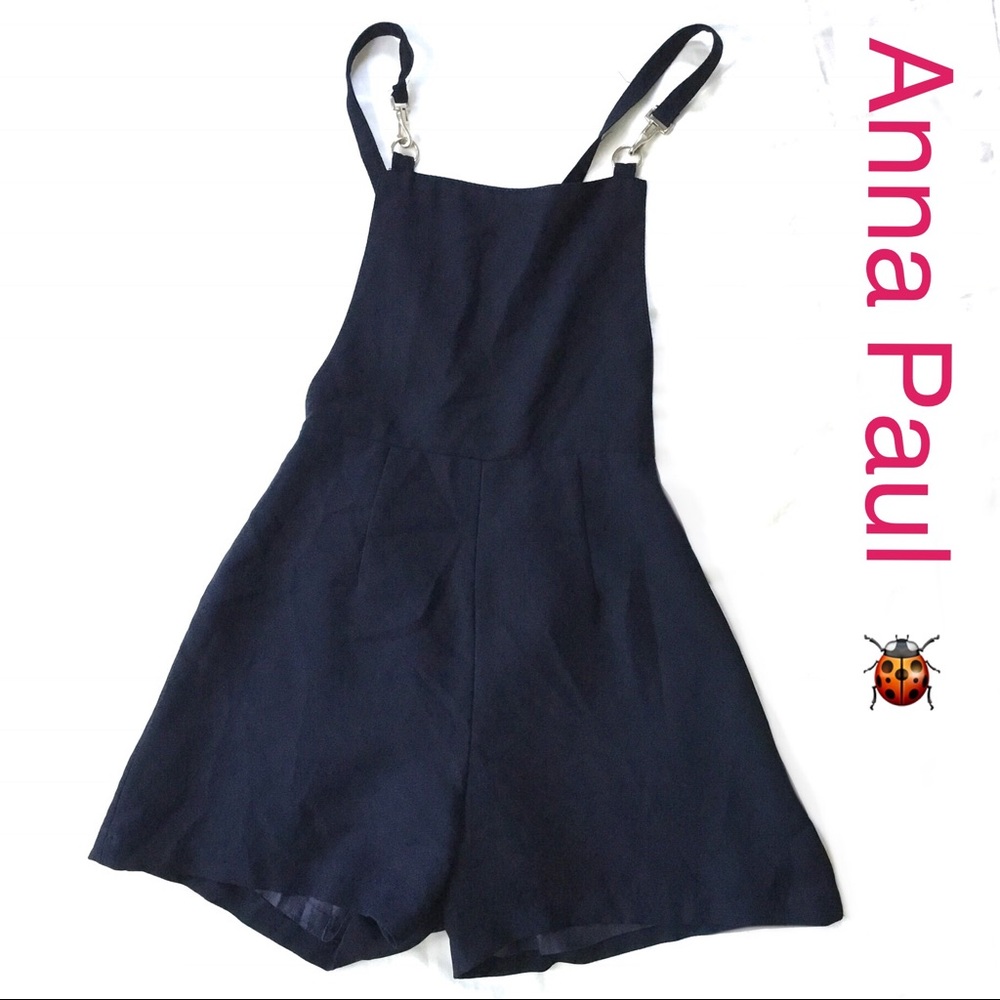 Anna Paul Crepe Backless Romper Size 6 Club wear